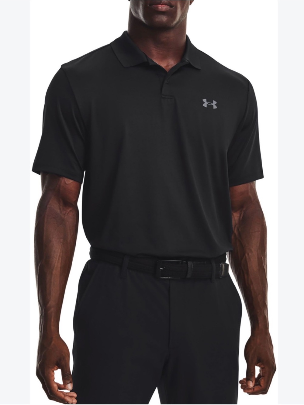 Under Armour Men’s Black The Performance Polo Shirt Golf Size Medium